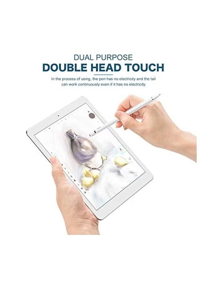 JAJEEK Fine Point Active Stylus Digital Pen – High-Precision Touchscreen Pen for Smooth Writing and Drawing, Ultra-Fine Tip, Rechargeable, Lightweight and Ergonomic Design, Compatible with iOS and Android Devices – White - Image 2