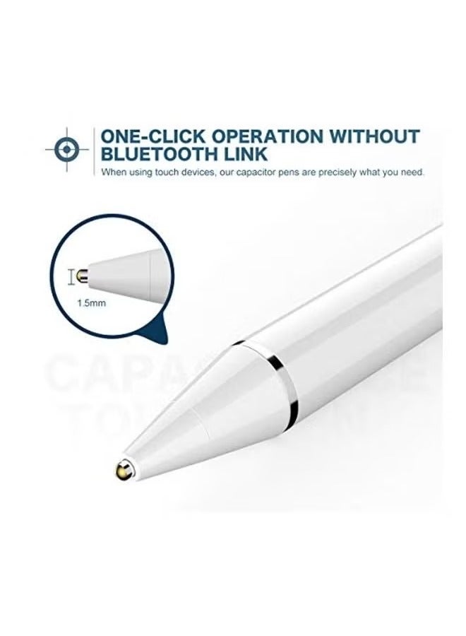 JAJEEK Fine Point Active Stylus Digital Pen – High-Precision Touchscreen Pen for Smooth Writing and Drawing, Ultra-Fine Tip, Rechargeable, Lightweight and Ergonomic Design, Compatible with iOS and Android Devices – White - Image 4