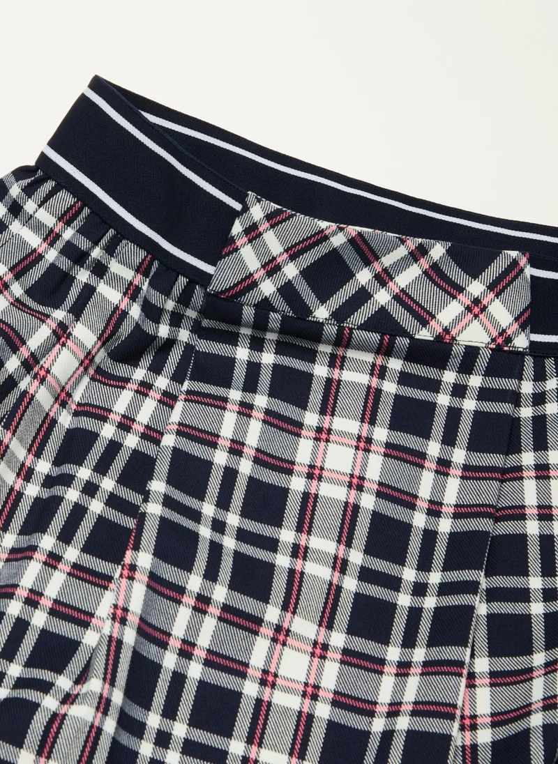 Ovs Check mini skirt with pleats