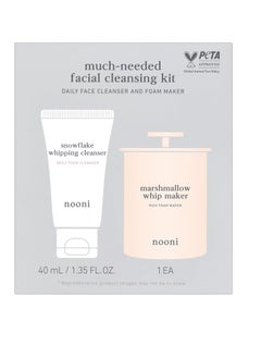 NOONI NOONI 2-in-1 Much Needed Facial Cleansing Kit - Marshmallow Whip Maker & Face Cleanser | Gentle Deep Cleanser For Skincare, Rich Foam Maker For Face Wash, Gift, Remove Impurities, Mother's Day  - Image 1