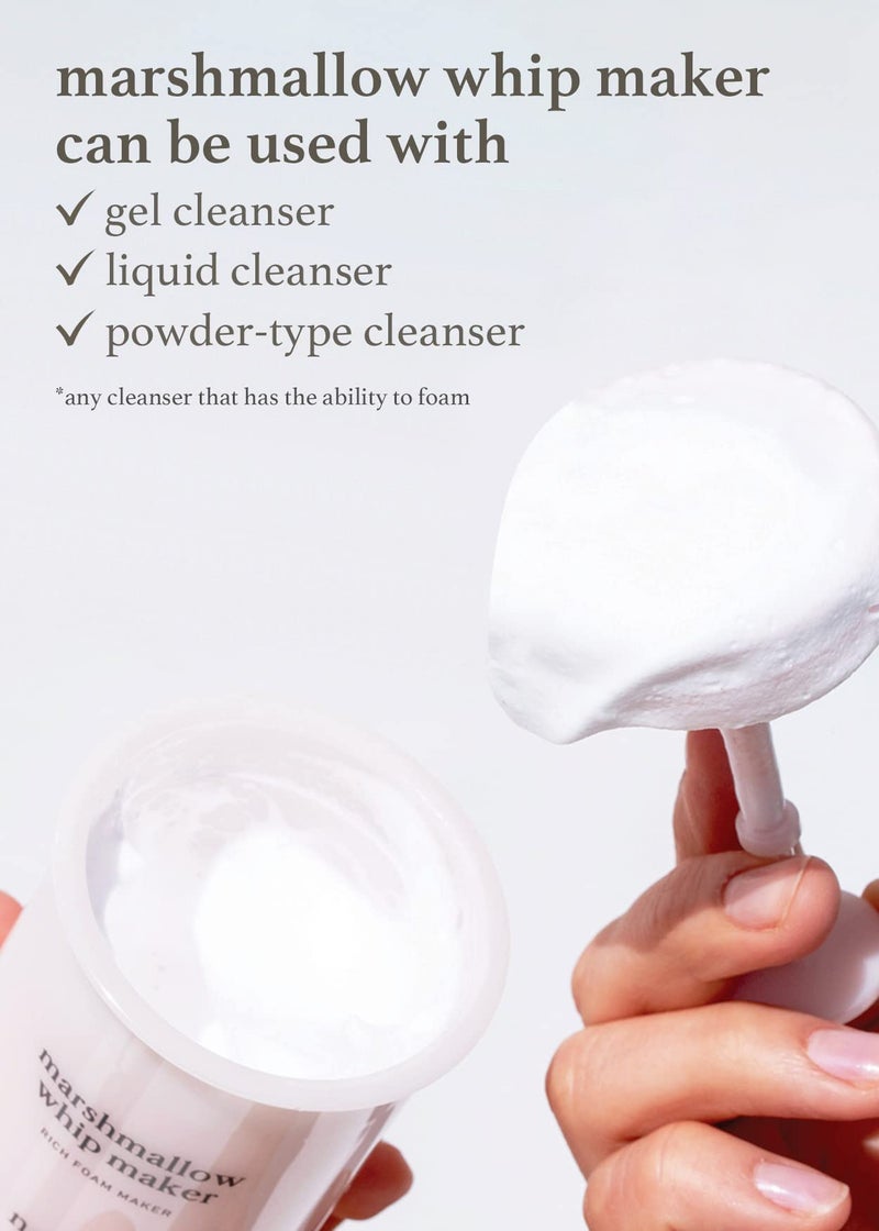 NOONI 2-in-1 Much Needed Facial Cleansing Kit - Marshmallow Whip Maker & Face Cleanser | Gentle Marshmallow Face Wash, Perfect Foam Maker for Rich Bubble, Deep Cleanser, Gift Set, Stocking Stuffers - Image 2