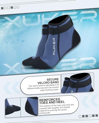 XUKER Neoprene Socks, 3mm Beach Volleyball Sand Soccer Water Wetsuit Socks for Diving Snorkeling Kayaking Paddling - Image 5