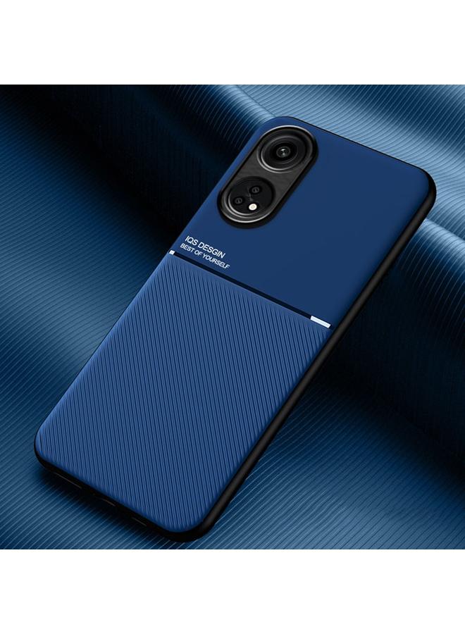 S-TOP Case For OPPO Reno8 T 4G Classic Tilt Strip Grain Magnetic PC Hybrid TPU Phone Case - Image 1