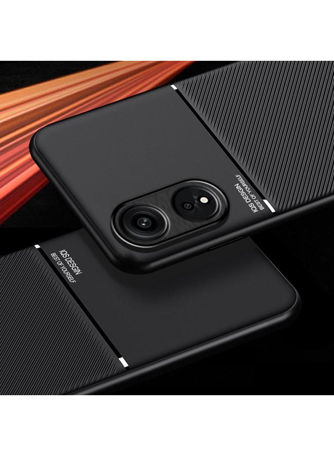 S-TOP Case For OPPO Reno8 T 4G Classic Tilt Strip Grain Magnetic PC Hybrid TPU Phone Case - Image 2