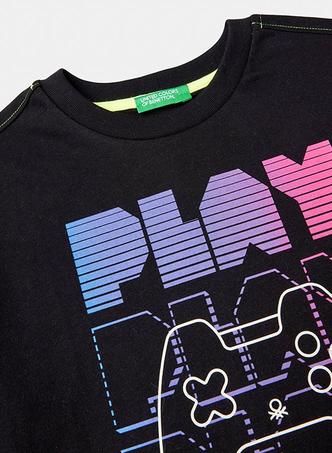 بينيتون تي شيرت للأولاد من مزيج القطن - Image 3