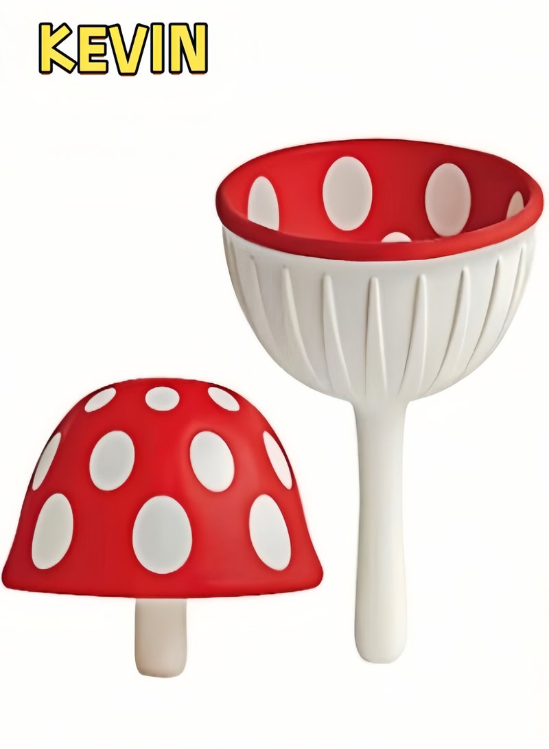 كيفن Foldable Kitchen Mushroom Funnel Small Funnel with Wide Mouth for Jars Canning, Bottle Liquid Transfer Silicone 100% Food Safe BPA Free Dishwasher Safe - Image 1