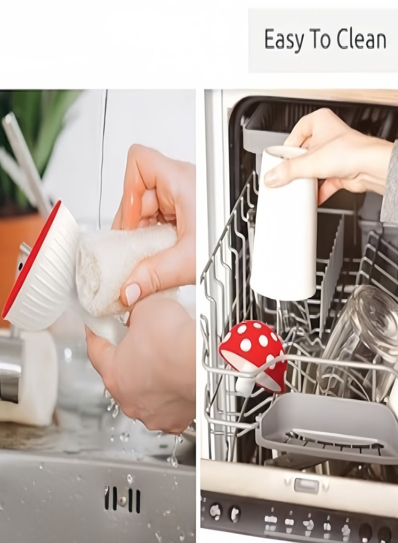 كيفن Foldable Kitchen Mushroom Funnel Small Funnel with Wide Mouth for Jars Canning, Bottle Liquid Transfer Silicone 100% Food Safe BPA Free Dishwasher Safe - Image 5