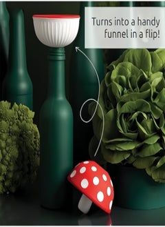 KEVIN Foldable Kitchen Mushroom Funnel Small Funnel with Wide Mouth for Jars Canning, Bottle Liquid Transfer Silicone 100% Food Safe BPA Free Dishwasher Safe  - Image 2