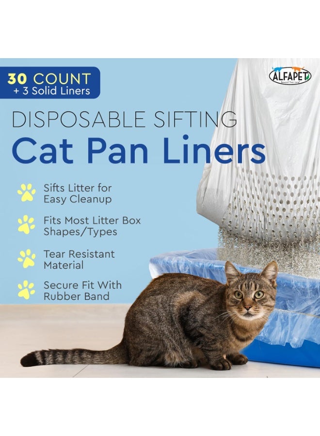 Alfapet Original Sifting Cat Litter Box Liners - Extra Giant 30 Count - Tear-Resistant Cat Litter Bags - Waterproof Kitty Litter Liners - Fits Almost All Litterbox Pan Sizes, 40" x 38", 30 lb Capacity - Image 5