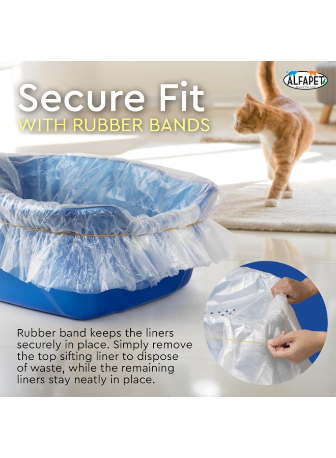 Alfapet Original Sifting Cat Litter Box Liners - Extra Giant 30 Count - Tear-Resistant Cat Litter Bags - Waterproof Kitty Litter Liners - Fits Almost All Litterbox Pan Sizes, 40" x 38", 30 lb Capacity - Image 2
