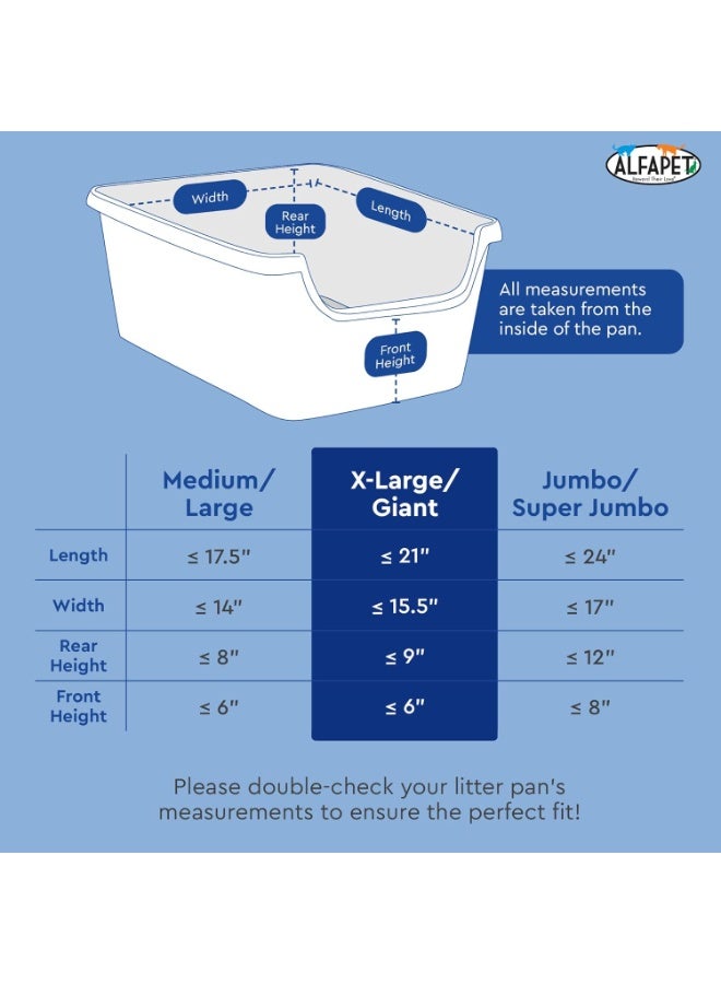 Alfapet Original Sifting Cat Litter Box Liners - Extra Giant 30 Count - Tear-Resistant Cat Litter Bags - Waterproof Kitty Litter Liners - Fits Almost All Litterbox Pan Sizes, 40" x 38", 30 lb Capacity - Image 3