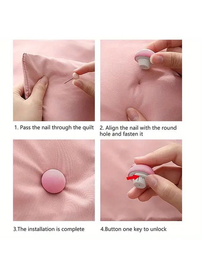 مشابك فراش وردية على شكل فطر 20 قطعة مثبتات شراشف مضادة للانزلاق - Image 4