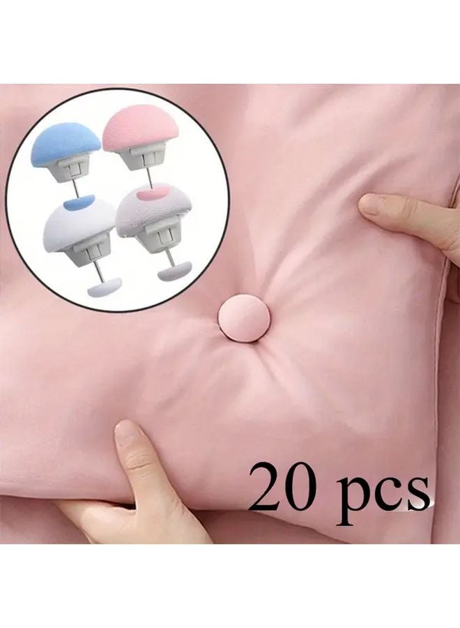 مشابك فراش وردية على شكل فطر 20 قطعة مثبتات شراشف مضادة للانزلاق - Image 2
