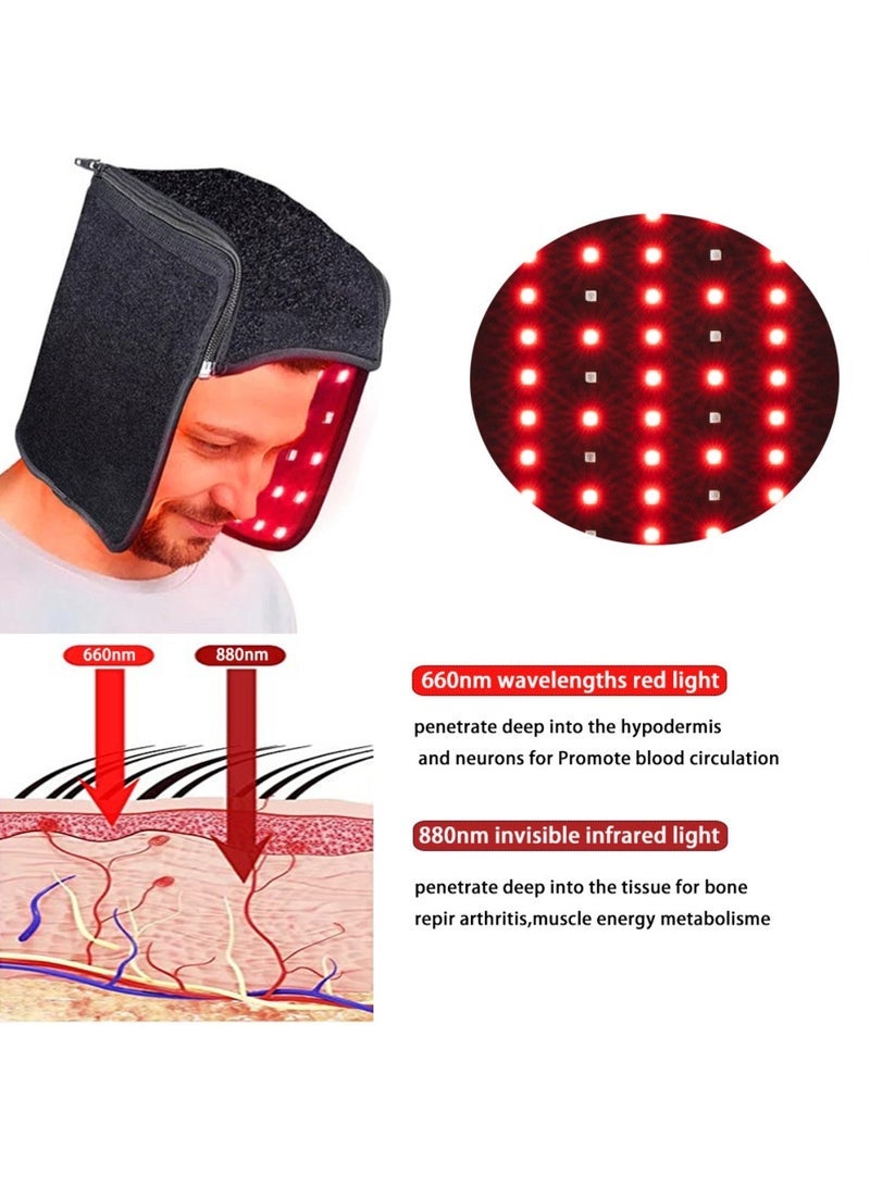 general Red Light Therapy Hat for Hair Growth Scalp Health Brain Relaxation Headache Relief - Image 3