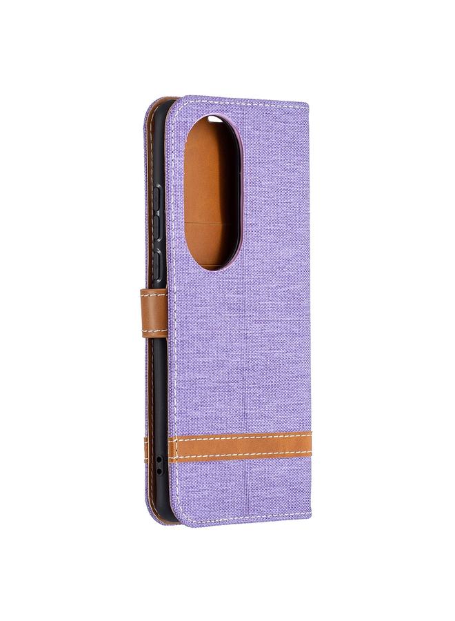 اس-توب جراب لهاتف Huawei P50 Pro، مصنوع من الجلد بتصميم أفقي، بلون مطابق، مع حامل وفتحات للبطاقات ومحفظة وحبل تثبيت - Image 3