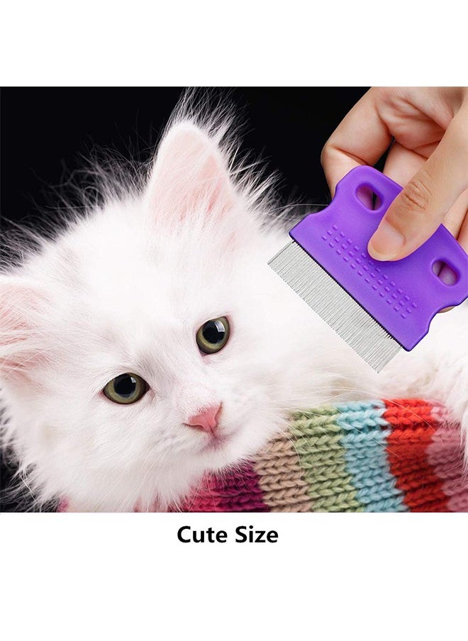 HY - Soft Protection Salon Grooming Flea Comb, Medium, 3 Pcs Pet Lice Flea, Flea Comb Tear Stain Combs for Pet Grooming and Removal - Image 1