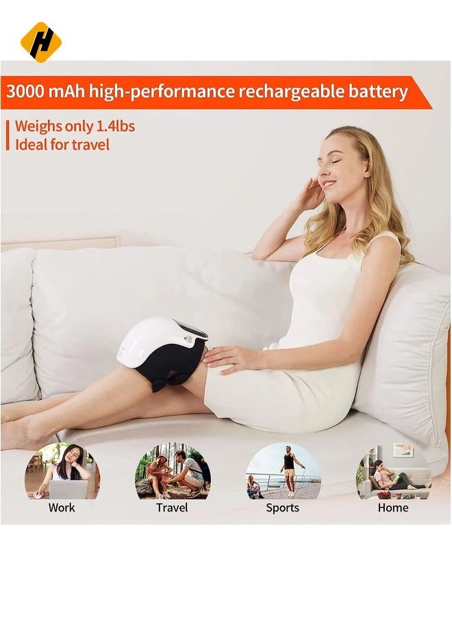 Generic - Knee Massager with Heat and Vibration, Cordless Rechargeable Massager with Adjustable Brace Straps for Knee Joint Pain Injury, Swelling and Stiffness - Image 1