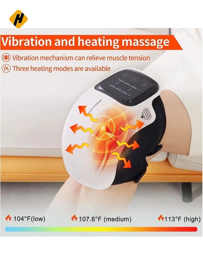 Generic - Knee Massager with Heat and Vibration, Cordless Rechargeable Massager with Adjustable Brace Straps for Knee Joint Pain Injury, Swelling and Stiffness - Image 1