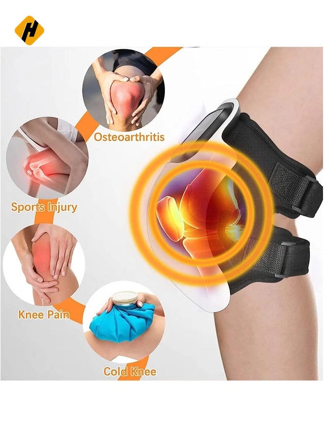 Generic - Knee Massager with Heat and Vibration, Cordless Rechargeable Massager with Adjustable Brace Straps for Knee Joint Pain Injury, Swelling and Stiffness - Image 1