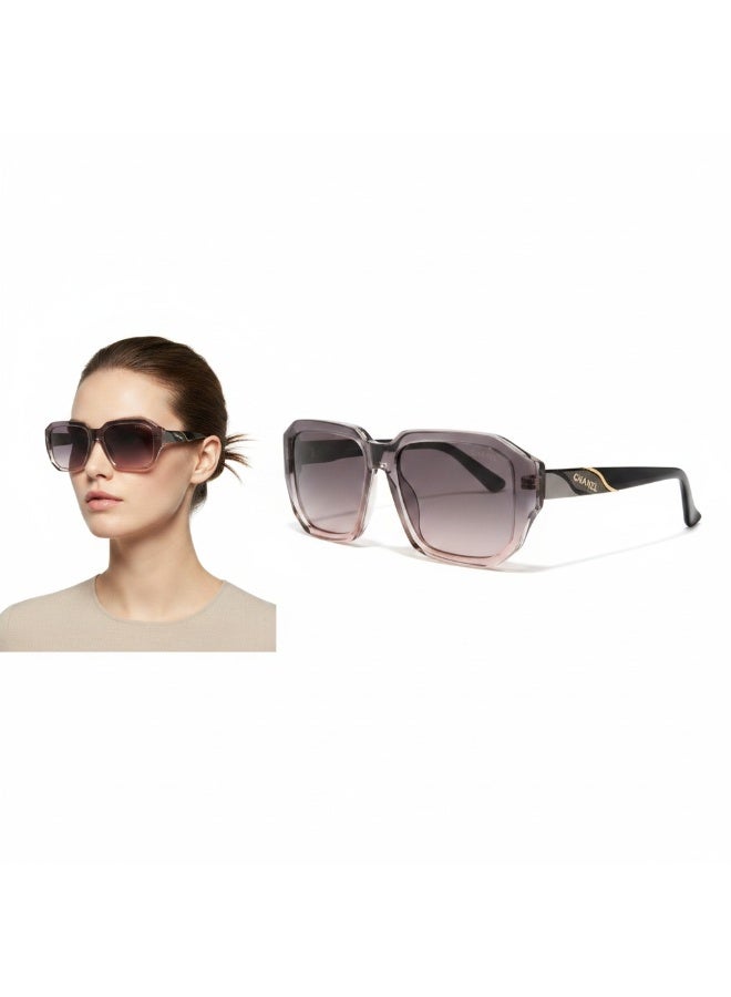 women's sunglasses with a transparent acetate frame and gradient lenses, code 18
