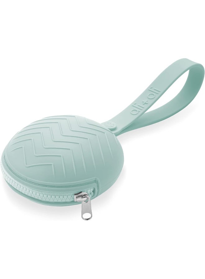 Ali+Oli Silicone Pacifier Holder Case (Mint) - Image 1