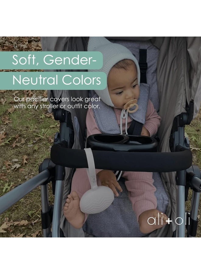 Ali+Oli Silicone Pacifier Holder Case (Mint) - Image 4