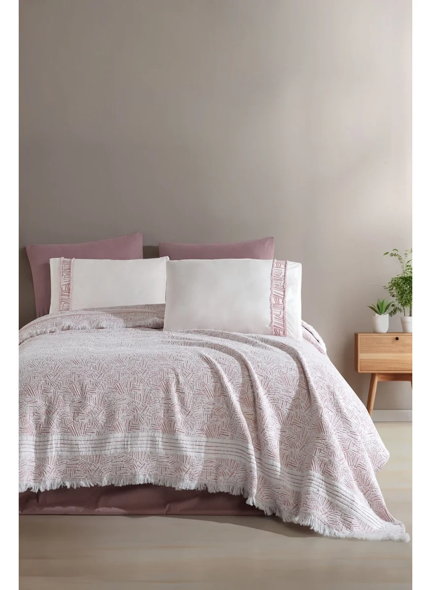 Elart Giza Blanket Set Single 4 Piece Rose Dusty