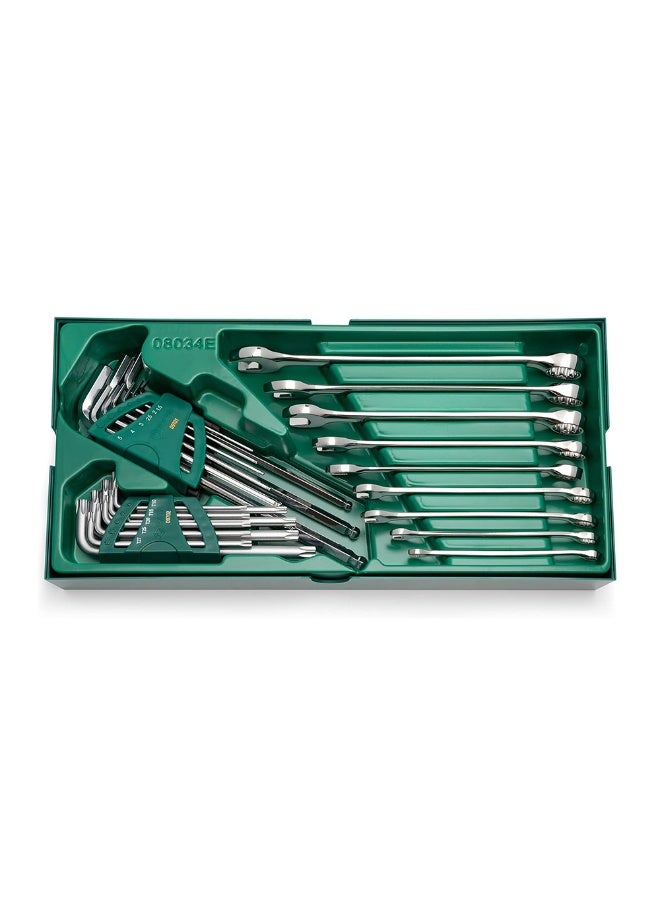 SATA GL09922 27-Piece SAE Combination Wrench Tray Set - Image 1