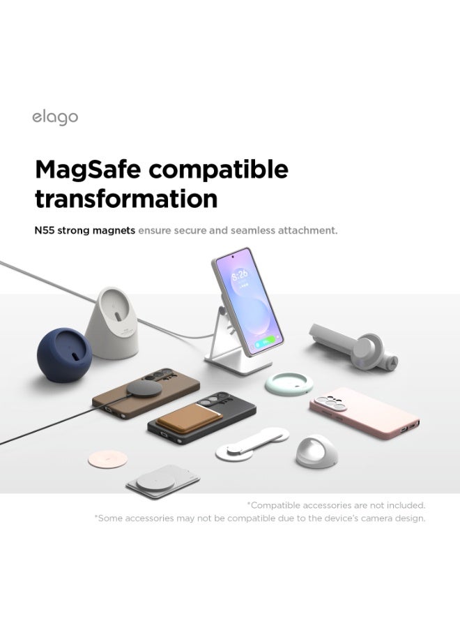 Elago Magnetic Leather for Samsung Galaxy S26 ULTRA (2026) Case [MagSafe-Compatible] Vegan Leather cover with 5-Layer Protection, Shockproof - Black - Image 5