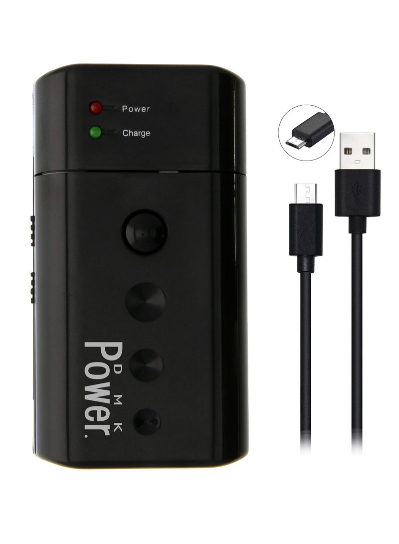 DMK Power شاحن UC03 LED Micro USB عالمي متوافق مع بطاريات AA AAA ليثيوم أيون Li-Ion وجميع الكاميرات مثل نيكون كانون سوني باناسونيك فوجي أوليمبوس وغيرها - Image 1