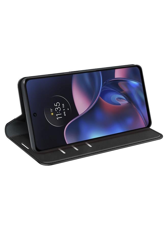 S-TOP Case For Motorola Moto Edge 2022 Retro-skin Magnetic Suction Leather Phone Case - Image 5