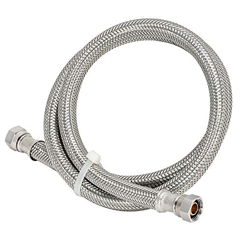 Eastman 36 Inch Flexible Faucet Connector Supply Line, 3/8 Inch x 3/8 Inch Compression Connection, Stainless Steel Braided Hose, 48078 - Image 1