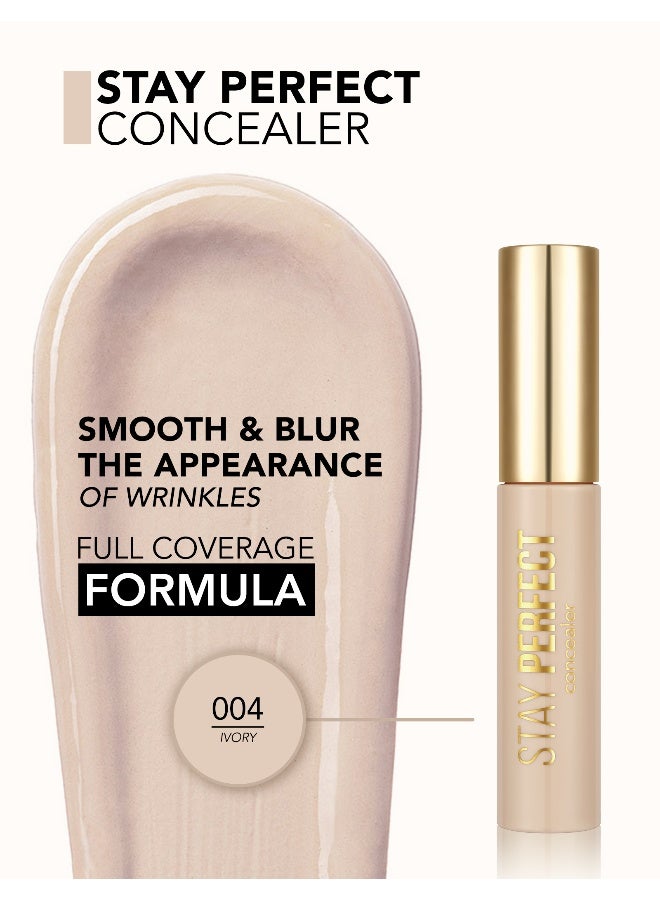flormar Stay Perfect Concealer – 004 Ivory – Buildable, Long-Wear, Matte Finish, High Pigment, Blendable New-004 Ivory - Image 4