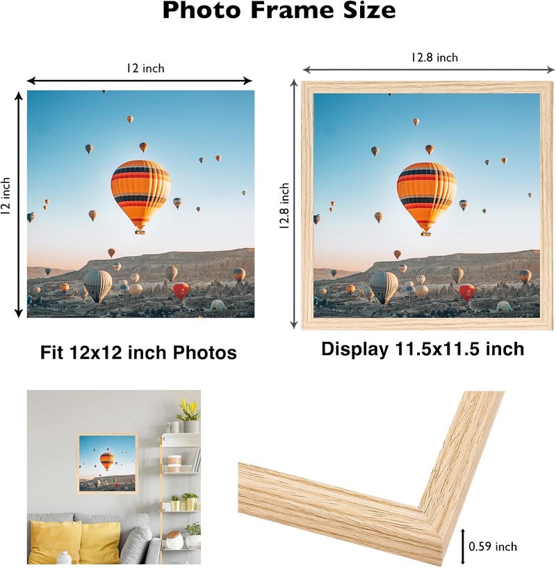 JCJMY مجموعة إطارات صور بحجم 24x24، سوداء اللون، مع ورقة تغطية بحجم 20x24؛ لعرض الصور بحجم 20x24 مع أو بدون ورقة تغطية، أو بدون ورقة تغطية لعرض الصور بحجم 24x24؛ إطارات كبيرة للتعليق على الجدار، مصنوعة من البلاستيك المقاوم للكسر، مجموعتان. - Image 3