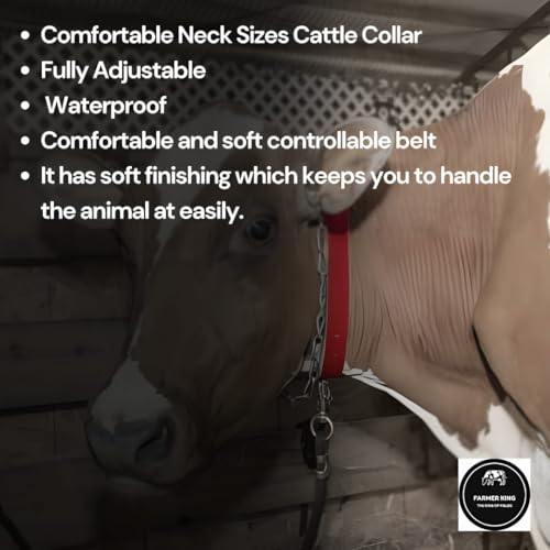 FARMER KING MAT Farmer King Cow/Buffalo/Bull/Horse Solid Nylon Neck Belt, Rock Strong Collar, 1 Meter Adjustable Bel - Image 4