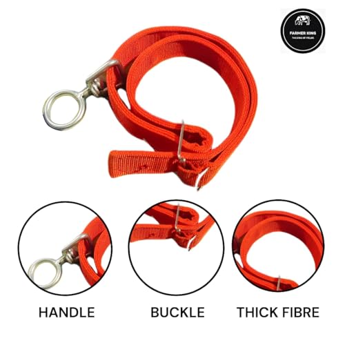 FARMER KING MAT Farmer King Cow/Buffalo/Bull/Horse Solid Nylon Neck Belt, Rock Strong Collar, 1 Meter Adjustable Bel - Image 3