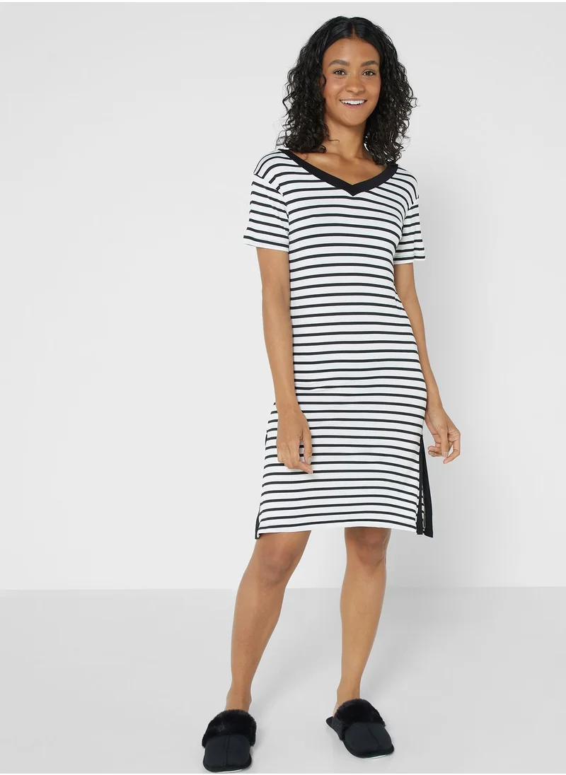 جينجر Striped Detail Nightdress