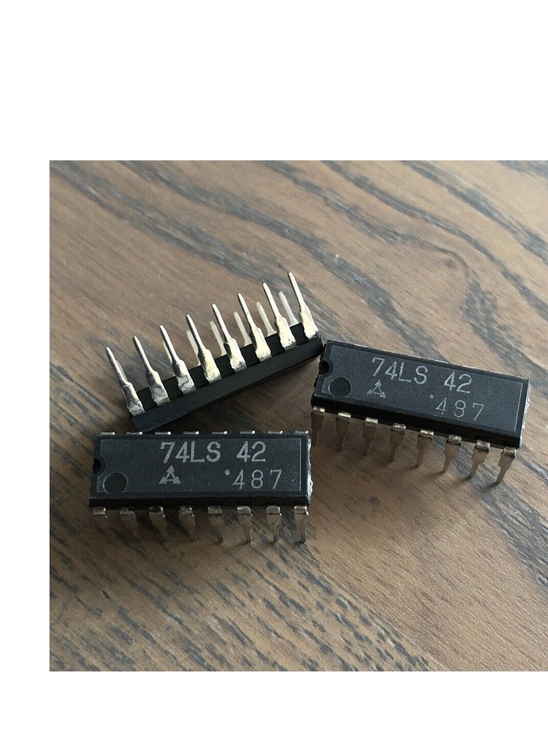 Generic 74LS42 Digital Logic IC Chips, 14-Pin DIP Package, 