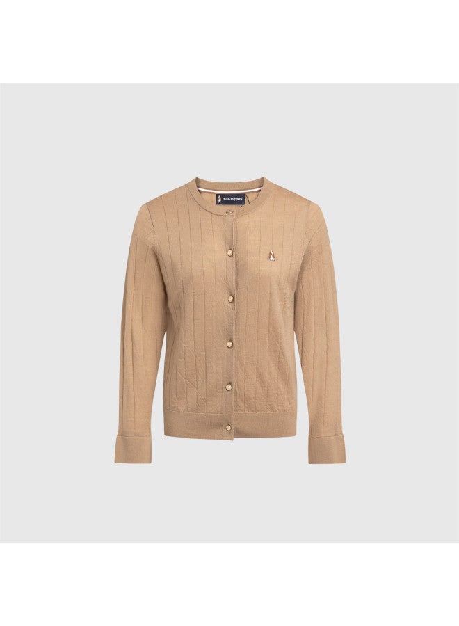 Hush Puppies Autumn And Winter Casual Commuting Elegant Cashmere Wool Women's Knitted Sweater Soft And Cozy Early Autumn Warm Cardigan Coat - Image 2
