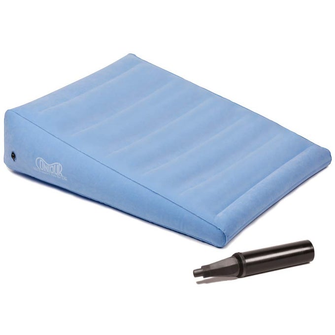 INFLATABLE BACK SUPPORT RELIEF BED WEDGE CUSHION EXTENDED LENGTH GRADUAL INCLINE WEDGE 32 X 24 X 7