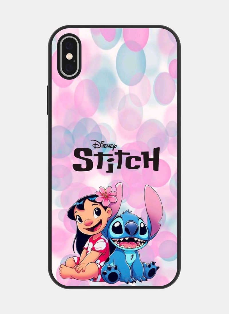 بكسلات كفر ايفون اكس اس ماكس كرتون ليلو و ستيتش - Image 1