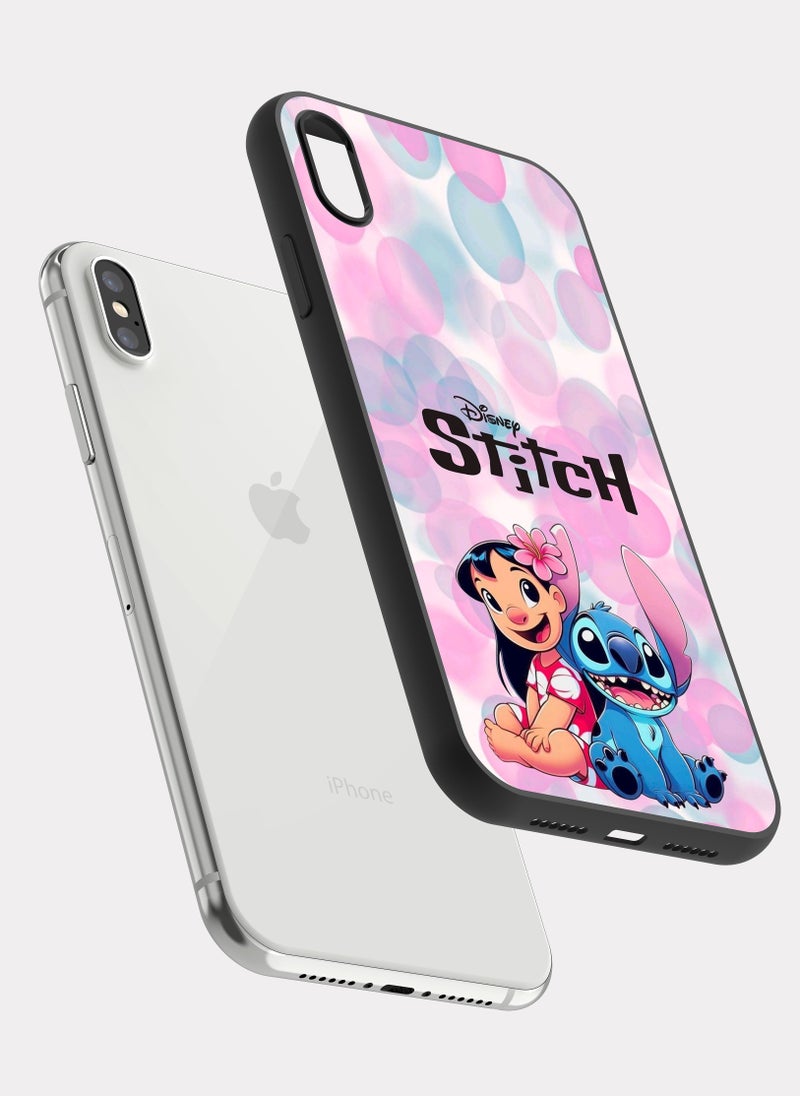 بكسلات كفر ايفون اكس اس ماكس كرتون ليلو و ستيتش - Image 2