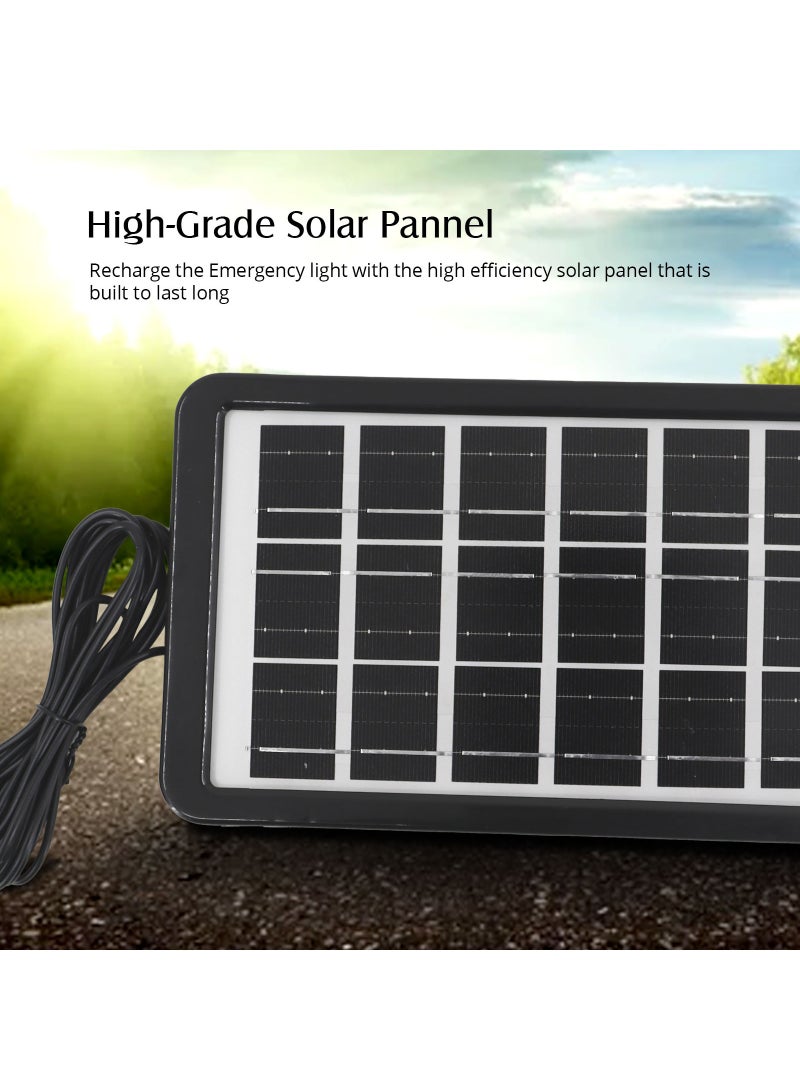مستر لايت مصباح طوارئ فانوس قابل لإعادة الشحن مع وظيفة شاحن USB وجاك شاحن للطاقة الشمسية 3 جوانب ضوء وقت العمل 9-18 ساعة - Image 4
