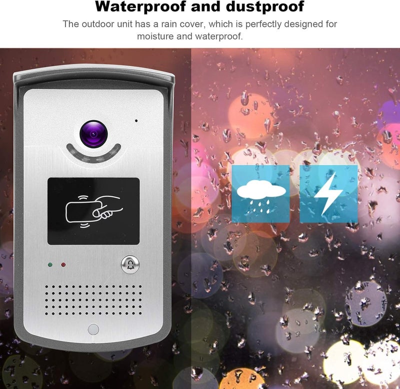 klarako 7 Inch TFT Video Doorbell WiFi Intercom Door Phone with 1080P HD Camera, Night, Rainproof, Remote Door Entry System, 1*Doorbell and 3*Displays (US Plug) - Image 2