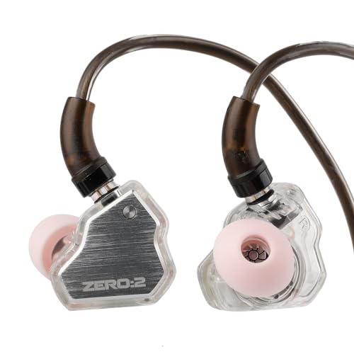 Linsoul 7Hz x Crinacle Zero2 in Ear Monitor Updated 10mm Dynamic Driver IEM Wired Earbuds Earphones Gaming Earbuds with OFC IEM Cable for Musician Without MIC Silver - Image 1