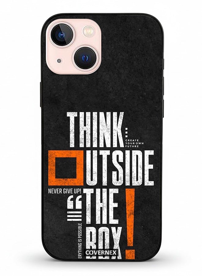 Covernex Apple iPhone 13 Mini Protective Case Cover Printed Featuring Think Outside The Box - Image 2