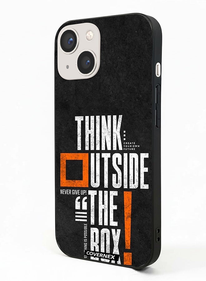 Covernex Apple iPhone 13 Mini Protective Case Cover Printed Featuring Think Outside The Box - Image 1