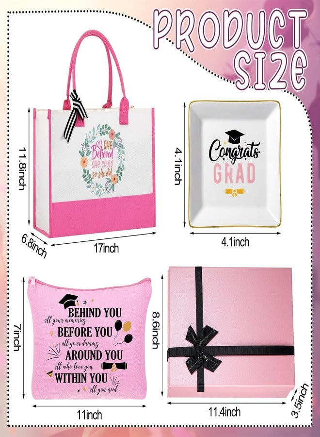 Locmeo 10 Pcs 2026 Graduation Gifts for Women Best College Grad Gifts Basket Master Degree Grad Gift Box Congratulations Gift for Class of 2026 College Masters Graduation(Novelty,Pink) - Image 3