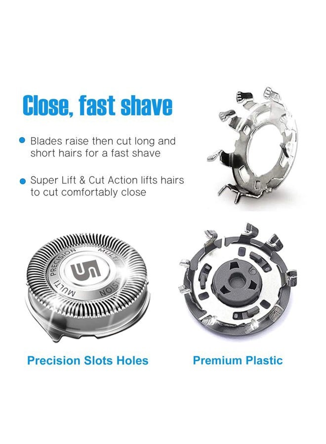innobeaut SH50 Replacement Heads for Philips Norelco Series 5000 Electric Shaver, Replacement Blades Head Fit for Phillips Series 5000 (S5xxx), AquaTouch (S5xxx), PowerTouch (PT8xx, PT7xx) (3 count (Pack of 1)) - Image 3
