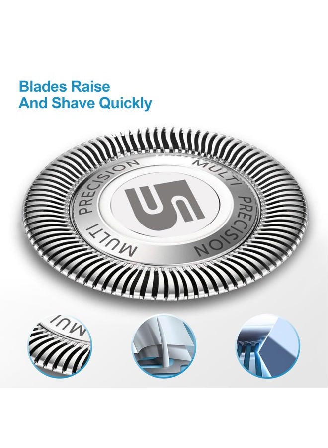 innobeaut SH50 Replacement Heads for Philips Norelco Series 5000 Electric Shaver, Replacement Blades Head Fit for Phillips Series 5000 (S5xxx), AquaTouch (S5xxx), PowerTouch (PT8xx, PT7xx) (3 count (Pack of 1)) - Image 5